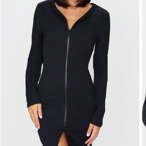 DOUBLE ZIP BODYCON DRESS